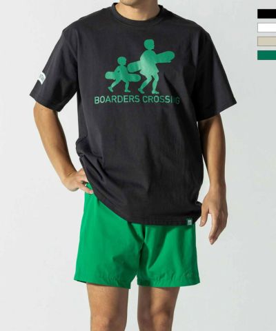 inhabitant(インハビタント)Boarders Crossing T-shirts/サーファープリントTシャツ/ サーフィン/レジャー/スケートボード