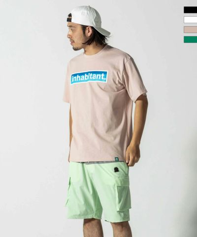 inhabitant(インハビタント)Logo T-shirts/ブルーロゴプリントTシャツ/サーフィン/レジャー/スケートボード