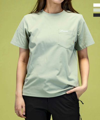 phenix OUTDOOR(フェニックスアウトドア)ポケットT-シャツ/レディースTシャツ/速乾/ストレッチ/日焼け防止/快適/防臭/抗菌/ティーシャツ/インナー/ミドルウェア