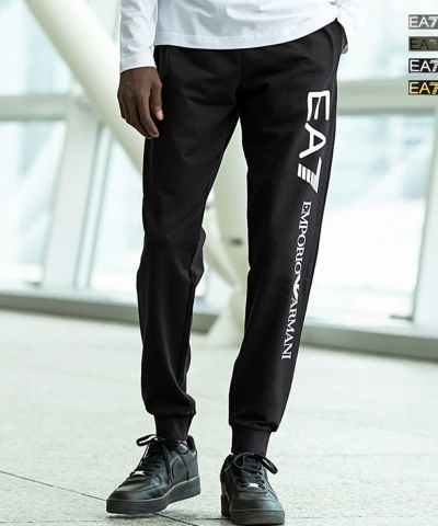 EMPORIO ARMANI EA7(イーエーセブン)TRAIN LOGO SERIES M PANTS CH COFT SUPERSLIM/ロングパンツ/スウェットパンツ/ジョガーパンツ/ロゴ/エンポリオ アルマーニ