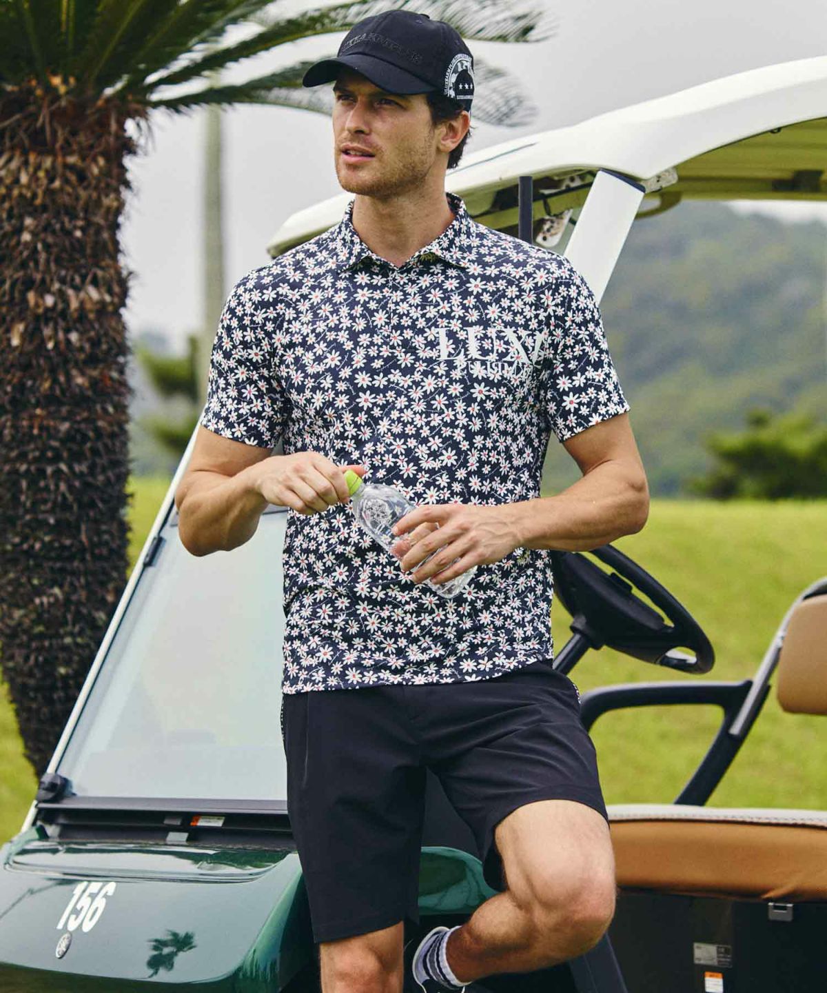 LUXEAKMPLUS 24SS ボタニカル 半袖 ポロシャツ GOLF ゴルフ LUXEAKMPLUS 24SS ボタニカル 半袖 ポロシャツ GOLF ゴルフ