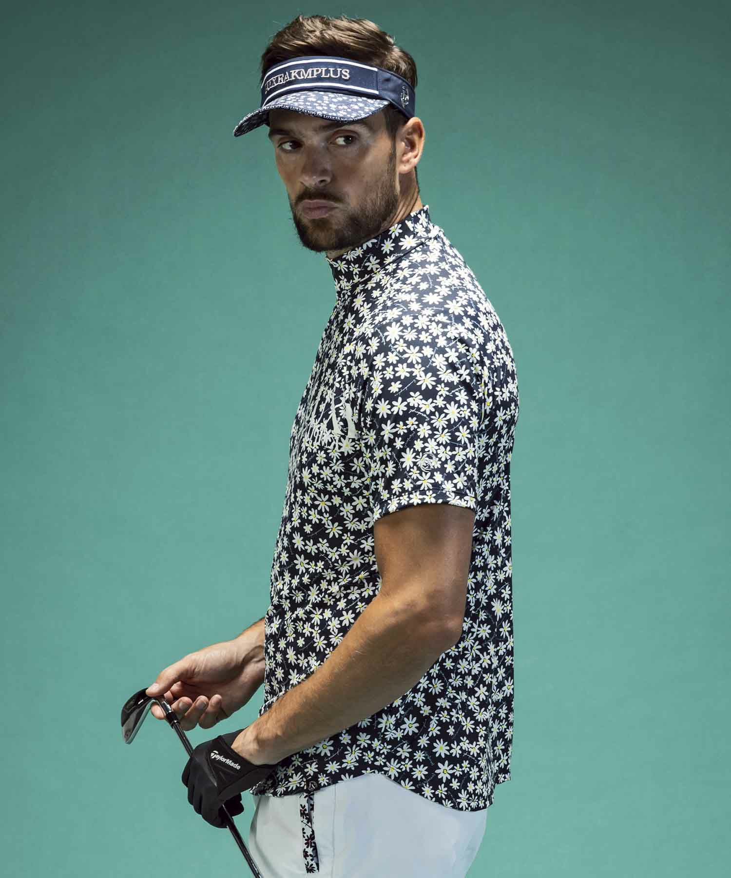 LUXEAKMPLUS(リュクスエイケイエムプラス)ゴルフ 小花柄半袖モック