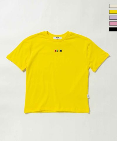 MSGM(エムエスジーエム)Kids & Junior ワンポイントブランドロゴ半袖Tシャツカットソー