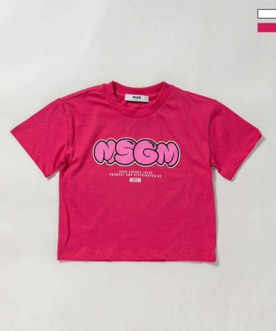 MSGM(エムエスジーエム)Kids & Junior ブランドロゴ半袖Tシャツカットソー