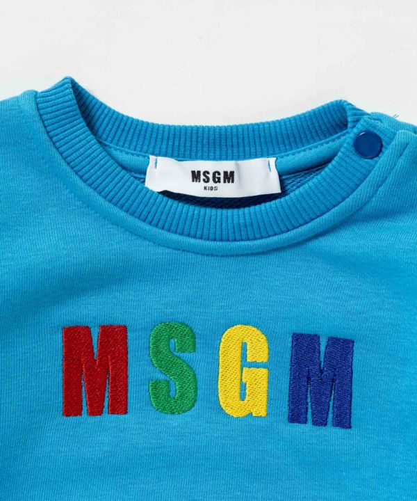 MSGM(エムエスジーエム)Baby ブランドロゴ長袖スウェットプルオーバー