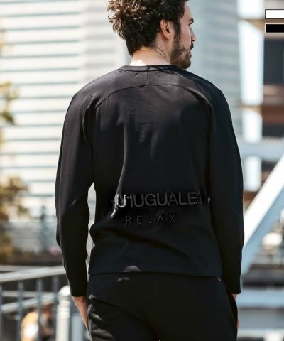 1PIU1UGUALE3 RELAX(ウノピゥウノウグァーレトレ リラックス)バック刺繍ロゴロングTシャツ
