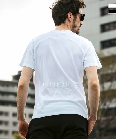 1PIU1UGUALE3 RELAX(ウノピゥウノウグァーレトレ リラックス)バック刺繍ロゴ半袖Tシャツ