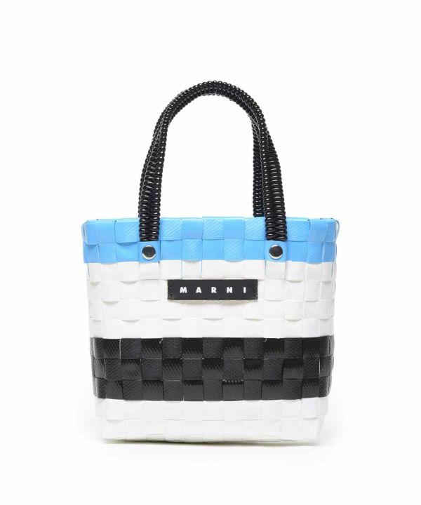 MARNI かごバッグ ホワイト ブラック ターコイズ MARNI(マルニ)Kids & Junior MW81F - SUNDAY MORNING BAG BORSA
