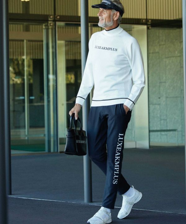 LUXEAKMPLUS / 新品 GOLF ゴルフ サイドロゴ トラックパンツ LUXEAKMPLUS(リュクスエイケイエムプラス)ゴルフ サイドロゴ