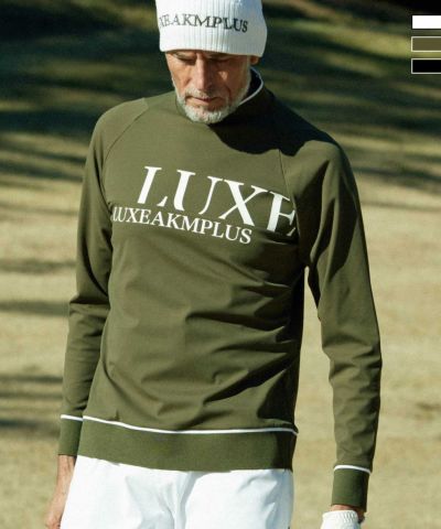LUXEAKMPLUS(リュクスエイケイエムプラス)ゴルフ フロントロゴモックネックロングTシャツ