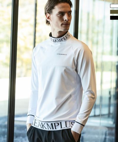 LUXEAKMPLUS(リュクスエイケイエムプラス)ゴルフ 軽量ヘムロゴモックネックロングTシャツ