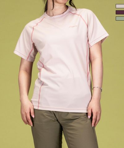 phenix OUTDOOR(フェニックスアウトドア)クルーネック半袖Tシャツ/レディースTシャツ/速乾/ストレッチ/快適/抗菌/防臭/ティーシャツ/インナー