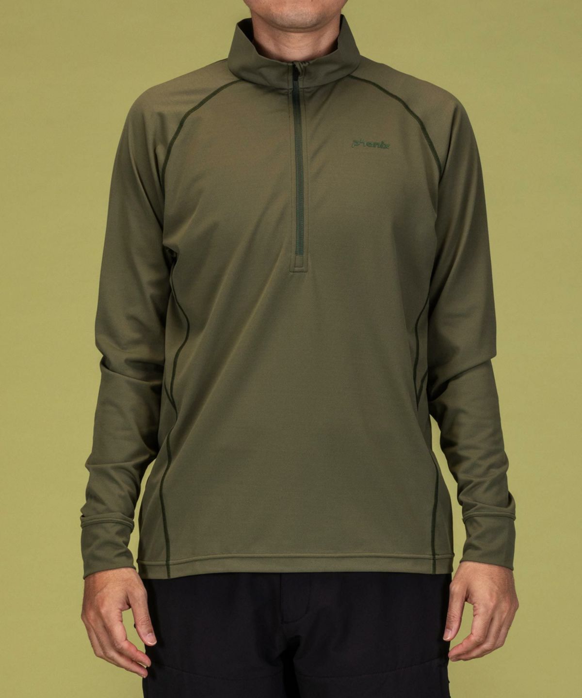 phenix - Phenix フェニックス メンズ ジップアップシャツ L/52 ターコイズ ES372LS00 スポーツ トップス R2504-094 phenix outdoor(フェニックスアウトドア)ハーフジップ長袖T