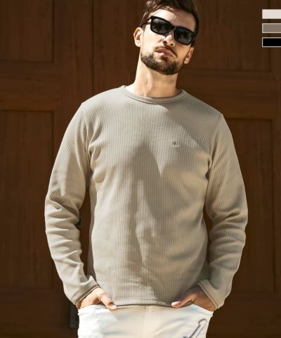 1PIU1UGUALE3 RELAX(ウノピゥウノウグァーレトレ リラックス)カットオフリブロングTシャツ