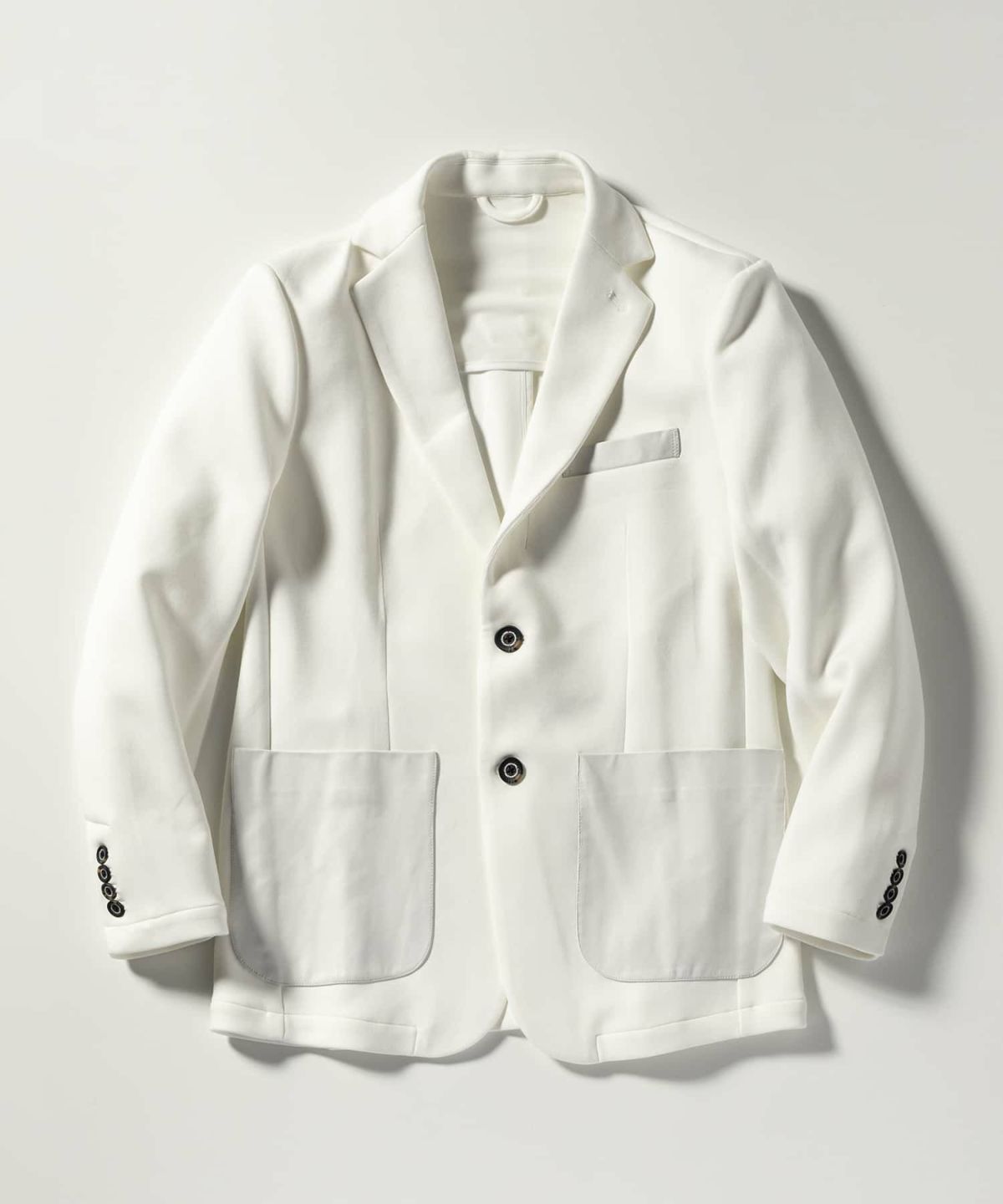 1PU1UGUALE3 ストレッチスタンドジャケット ホワイト 1PIU1UGUALE3 RELAX ナイロンジャケット 1PIU1UGUALE3 RELAX(ウノピゥ