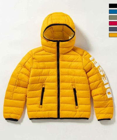 DIESEL(ディーゼル)Kids & Junior ブランドロゴジップアップフーディーダウンジャケットコート