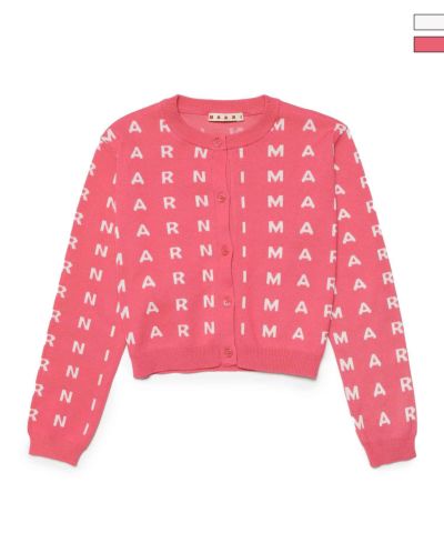 MARNI(マル二)Kids & Junior ブランドロゴニットカーディガン