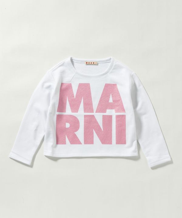 MARNI(マル二)Kids & Junior ブランドロゴ長袖スウェットプル