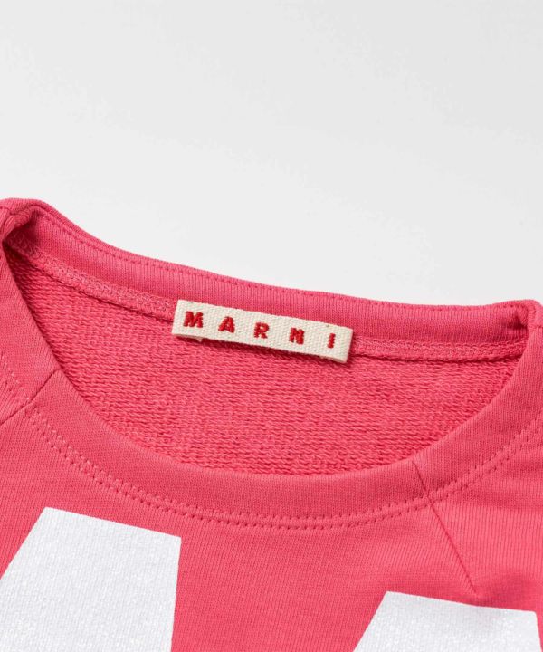MARNI(マル二)Kids & Junior ブランドロゴ長袖スウェットプル