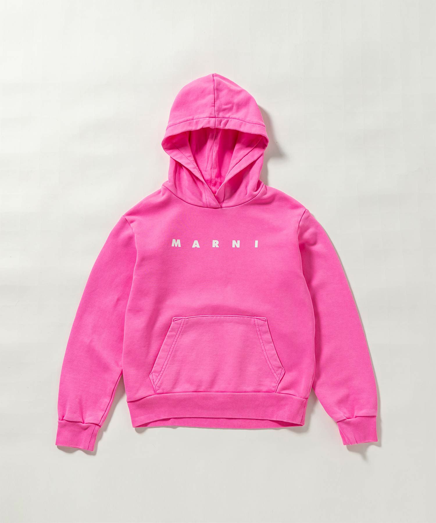 MARNI(マル二)Kids & Junior ブランドロゴ長袖フーディーパーカー 