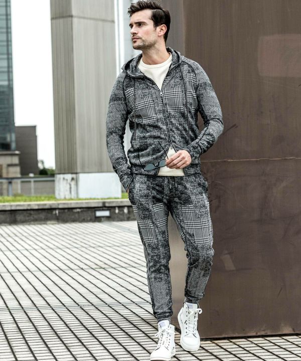 1piu1uguale3 ジャージ　　ツイード 1PIU1UGUALE3 RELAX(ウノピゥウノウグァーレトレ リラックス)ハウンド