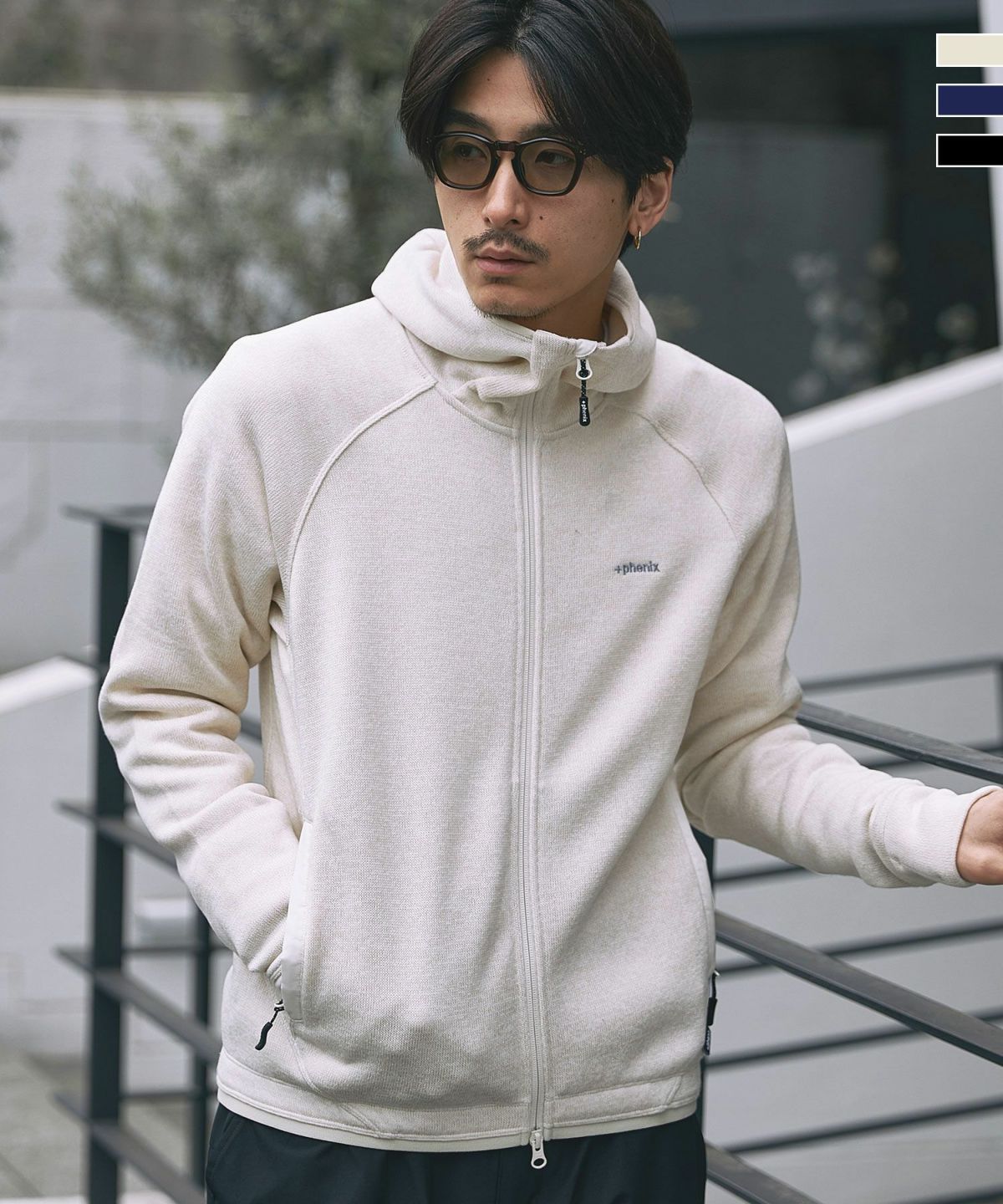phenix(プラスフェニックス)MELANGE FLEECE ZIP UP HOODY メランジ