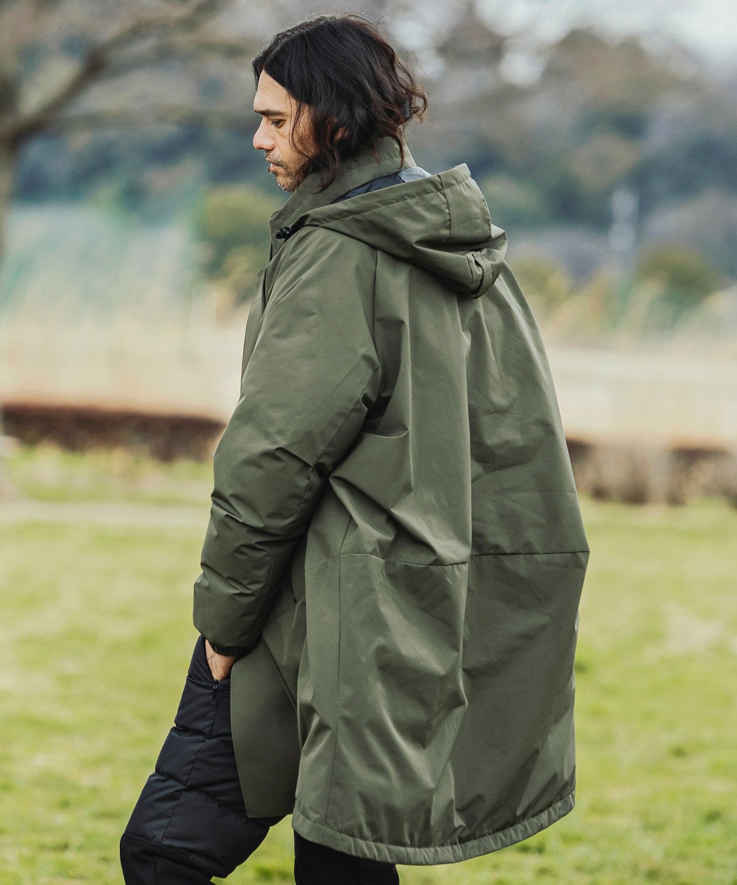 DIESEL フード付き ブラック 取外し モッズコート 定価7万円 