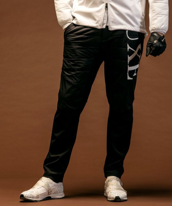 新品！LUXEAKMPLUS 黒 カジュアルパンツ ウエストゴム付き LUXEAKMPLUS(リュクスエイケイエムプラス)ゴルフ 軽量ナイロンロング