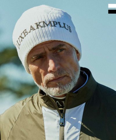 LUXEAKMPLUS(リュクスエイケイエムプラス)ゴルフ ベーシックロゴニットキャップ