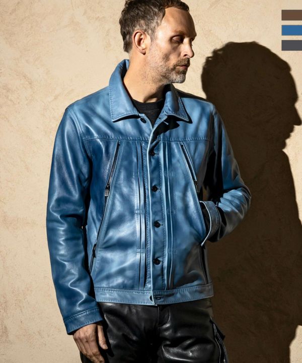 C DIEM(カルペディエム)レザーグラデーションネオリベットジャケット2