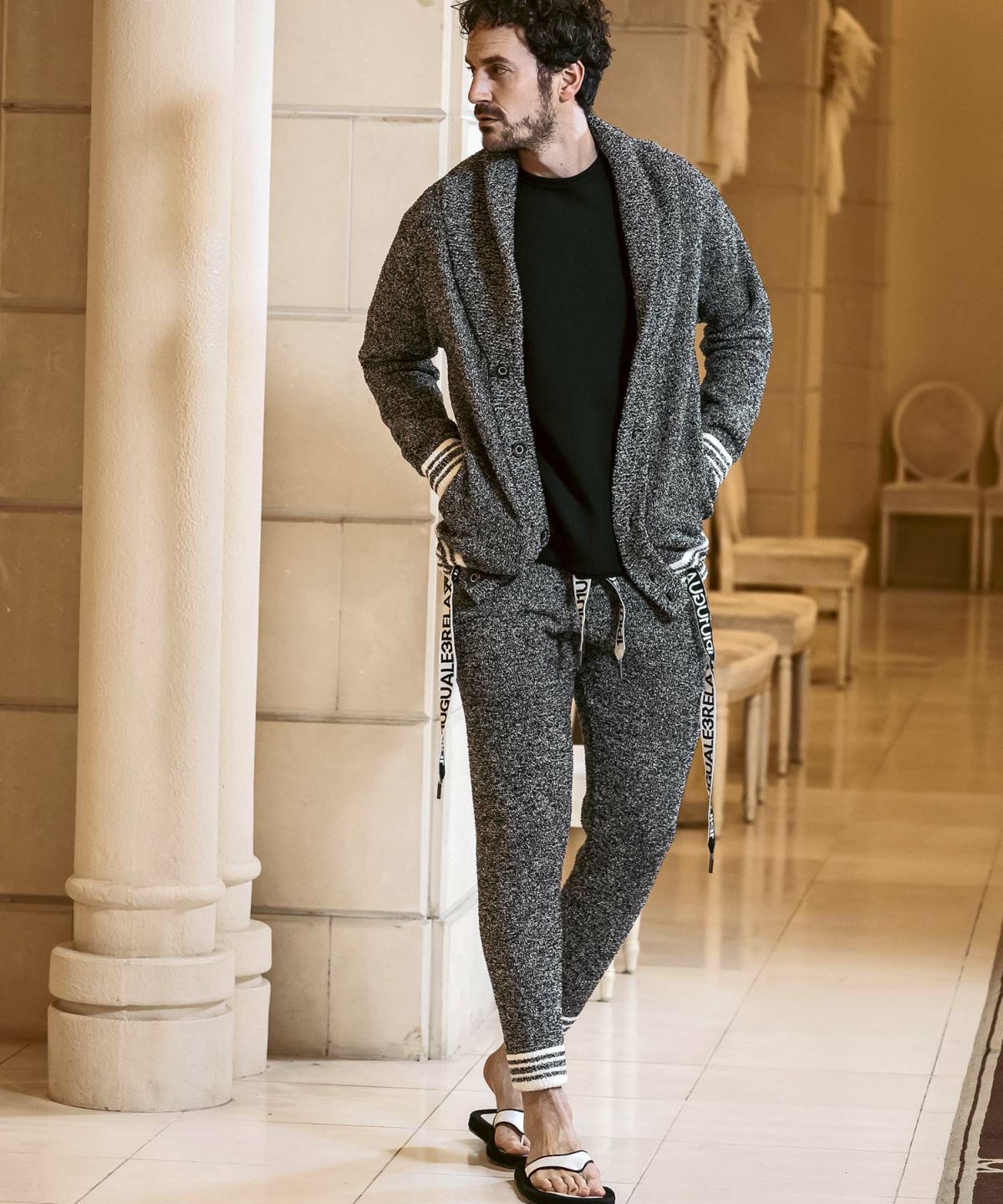 【未使用品】1PIU1UGUALE3 ラグランショールカーディガン サイズ5 1piu1uguale3】【SHAWL CARDIGAN BIG CAMO】ウノピゥウノウ