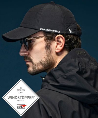 1PIU1UGUALE3 RELAX × +phenix(ウノピゥウノウグァーレトレ リラックス)中綿キャップ WINDSTOPPER プロダクト by GORE-TEX LABS /ウィンドストッパー/ゴアテックス