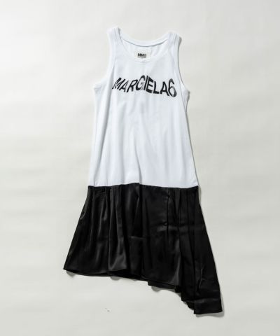 MM6 Maison Margiela(エムエムシックス)Kids & Junior ブランドロゴノースリーブ切り替えワンピース