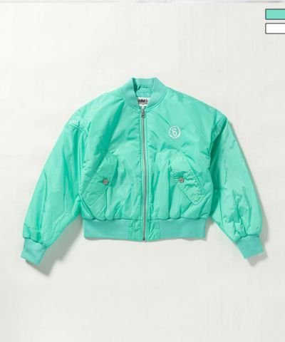MM6 Maison Margiela(エムエム6 メゾン マルジェラ) Kids & Junior ワンポイントブランドロゴジップアップジャケットブルゾン
