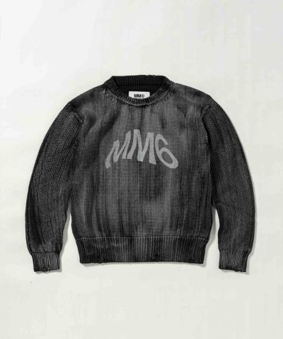 MM6 Maison Margiela(エムエム6 メゾン マルジェラ) Kids & Junior ブランドロゴ長袖ニットセーター
