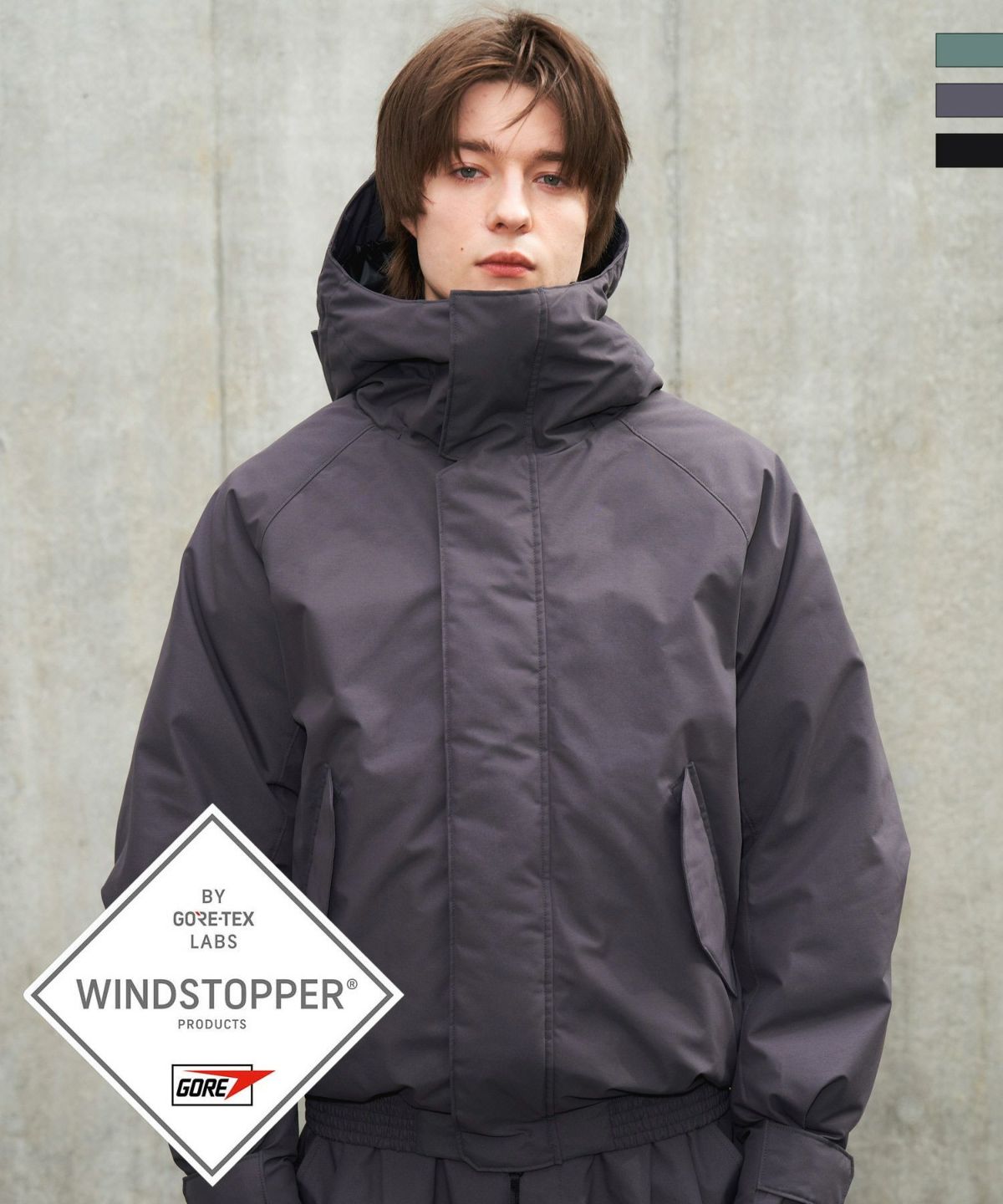 phenix(プラスフェニックス)BOMBER DOWN JACKET ボマー ダウンジャケット ウィンドストッパー / WINDSTOPPER(R)  プロダクト by GORE TEX LABS | SHIFFON公式通販サイト｜SHIFFON ONLINE STORE