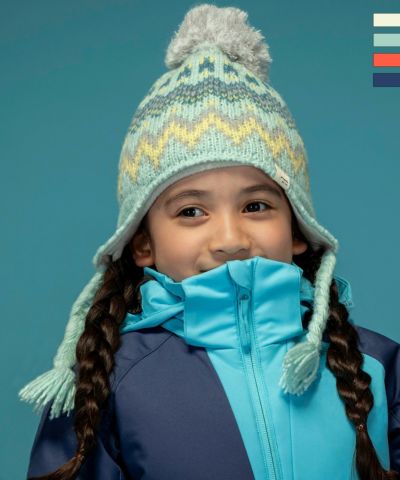 phenix(フェニックス)Mix Border Junior Earflap Beanie ミックスボーダージュニアイヤーフラップビーニー/キッズ/子供用 ニットキャップ/スキーウェア/ニット帽/耳あて付き