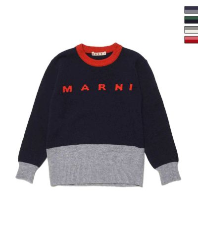 MARNI(マルニ)Kids & Junior ウールブレンドブランドロゴニット
