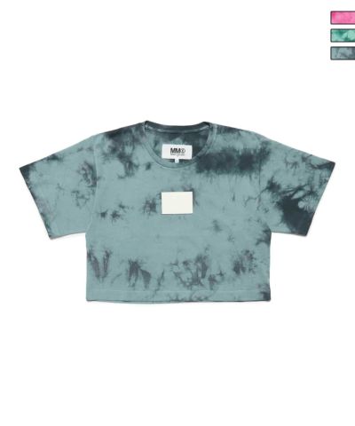MM6 Maison Margiela(エムエムシックス)Kids & Junior ブランドロゴタイダイ柄半袖Tシャツカットソー
