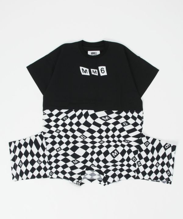 【専用商品】MM6 キッズ＆レディース　ロゴ プリント　半袖 ワンピース MM6 KIDS エムエムシックス メゾンマルジェラ キッズ ワンピース