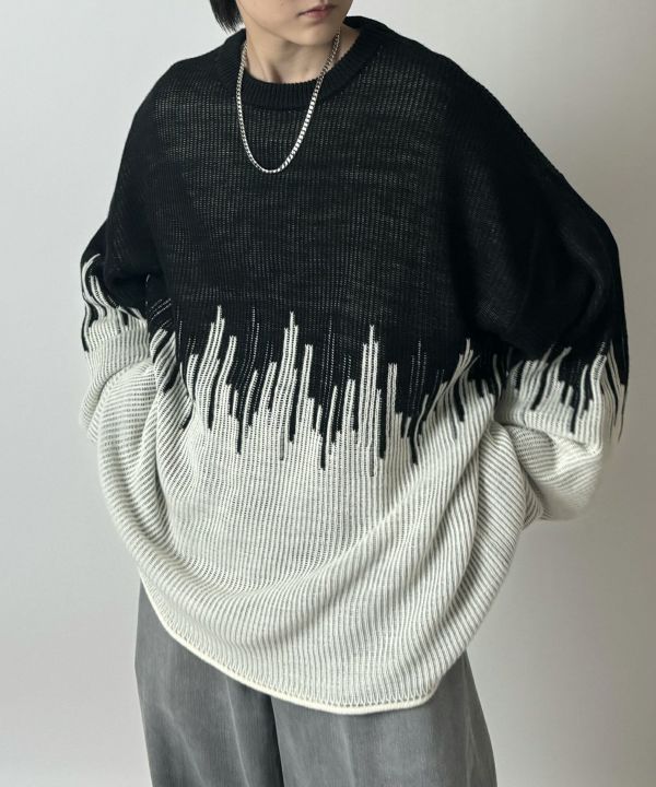 Confirm（コンファーム）2トーンディップ柄 ルーズシルエット プル