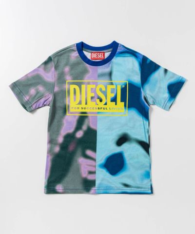 DIESEL(ディーゼル)Kids & Junior ブランドロゴカモ柄半袖シャツカットソー