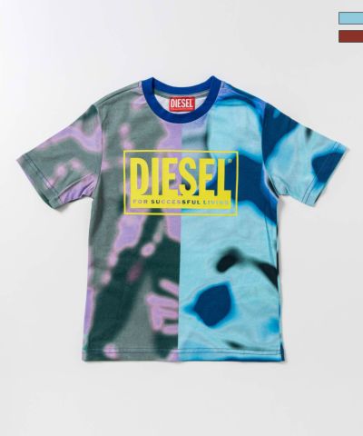 DIESEL(ディーゼル)Kids & Junior ブランドロゴカモ柄半袖シャツカットソー