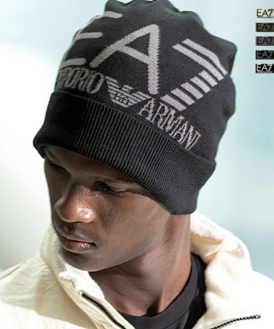 EMPORIO ARMANI EA7(イーエーセブン)ロゴビーニー/ニット帽/ニットキャップ/MOUNTAIN U VISIBILITY BEANIE PC