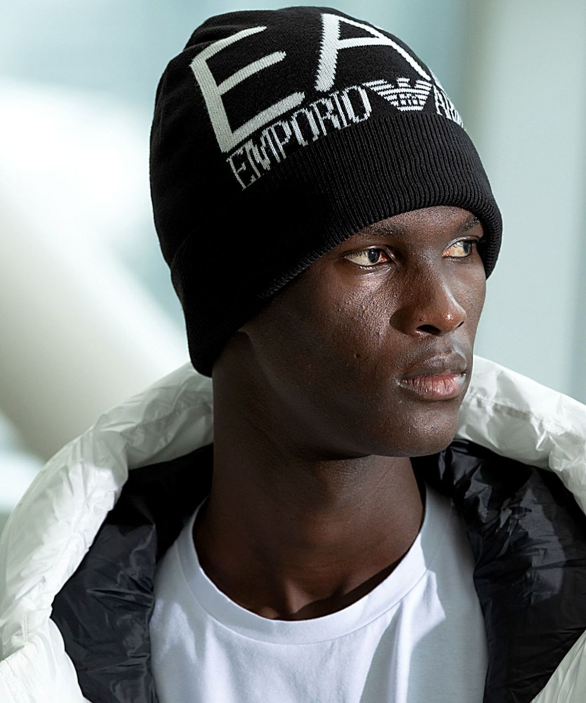 EMPORIO ARMANI EA7(イーエーセブン)ロゴビーニー/ニット帽/ニット