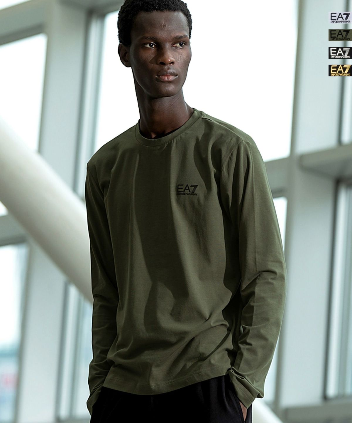 EMPORIO ARMANI EA7(イーエーセブン)ロングTシャツ/長袖/ロゴ/クルー