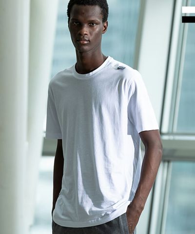 EMPORIO ARMANI EA7(イーエーセブン)ロゴTシャツ/半袖/クルーネック/カットソー/TRAIN LOGO SERIES M TAPE TEE SS CO