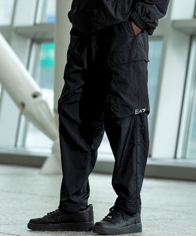 EMPORIO ARMANI EA7(イーエーセブン)カーゴパンツ/ナイロン/ワイドパンツ/ロゴ/TRAIN CORE ID M CARGO PANTS CH NYLON