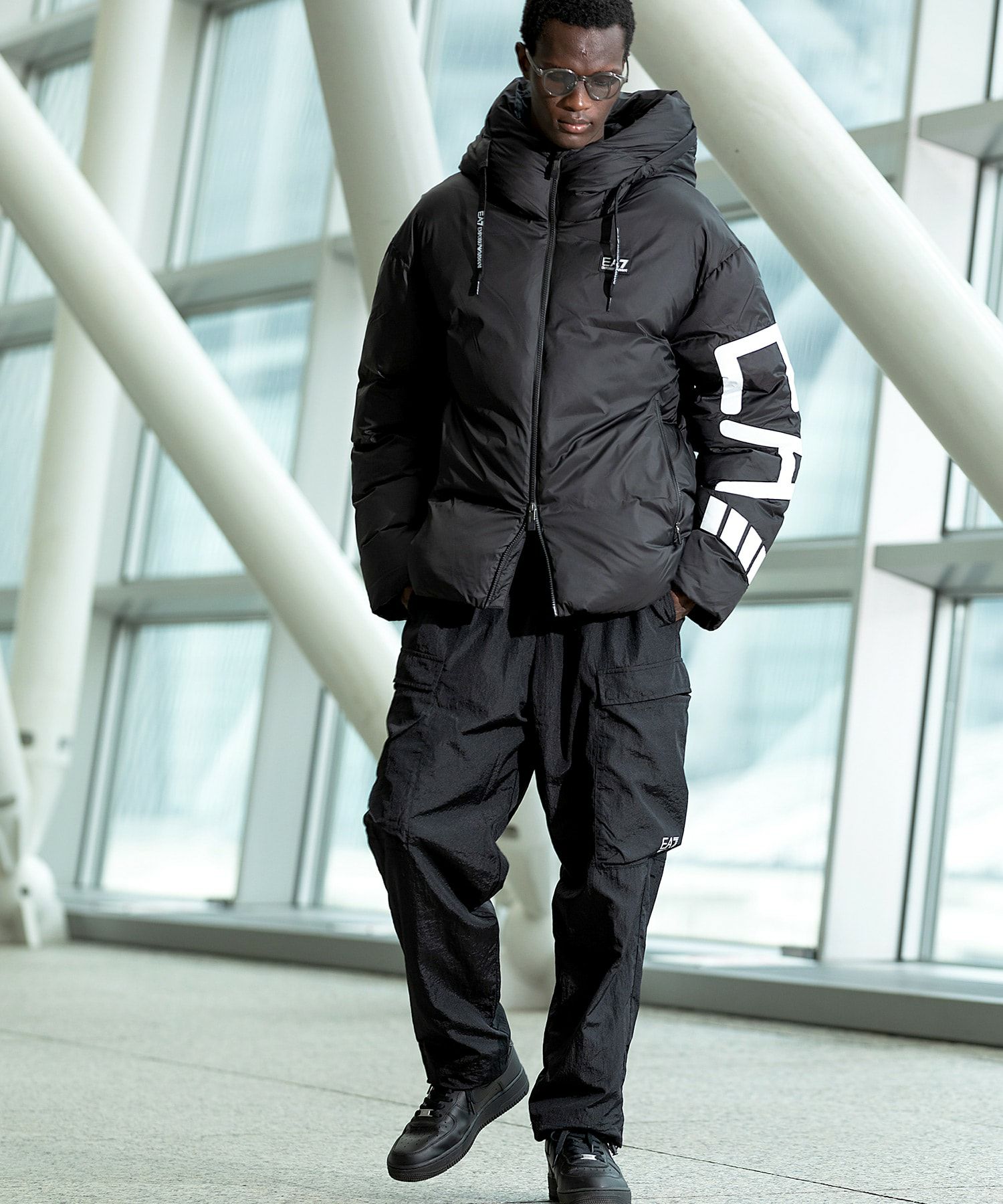 EMPORIO ARMANI EA7(イーエーセブン)カーゴパンツ/ナイロン/ワイド 