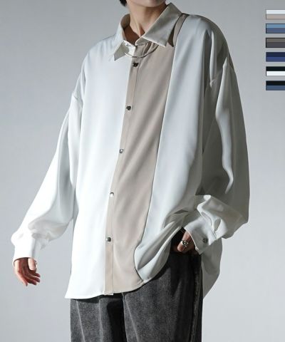Confirm（コンファーム）アシンメトリーキリカエ 襟配色クレリック